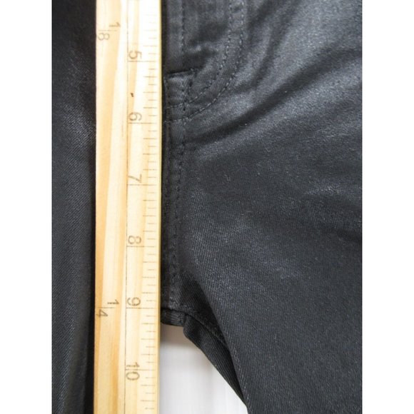 7 For All Mankind Jeans 26 Skinny Ripped Moto Distressed Dark USA - Picture 4 of 10